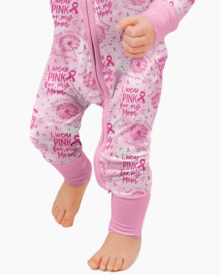 I Wear Pink For My Mom Bamboo Convertible Zippy