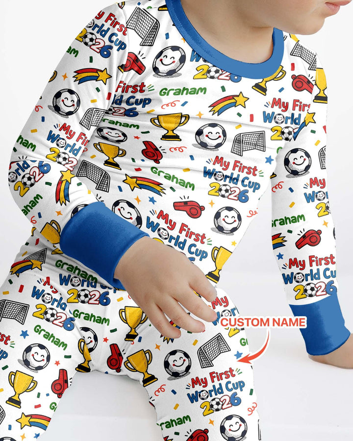 Conjunto de pijama de dos piezas de bambú con mangas largas, plantilla PERSONALIZADA