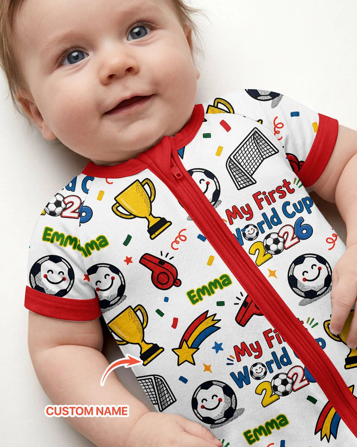 Plantilla PERSONALIZADA de Bambú Pijama Corto con Cremallera