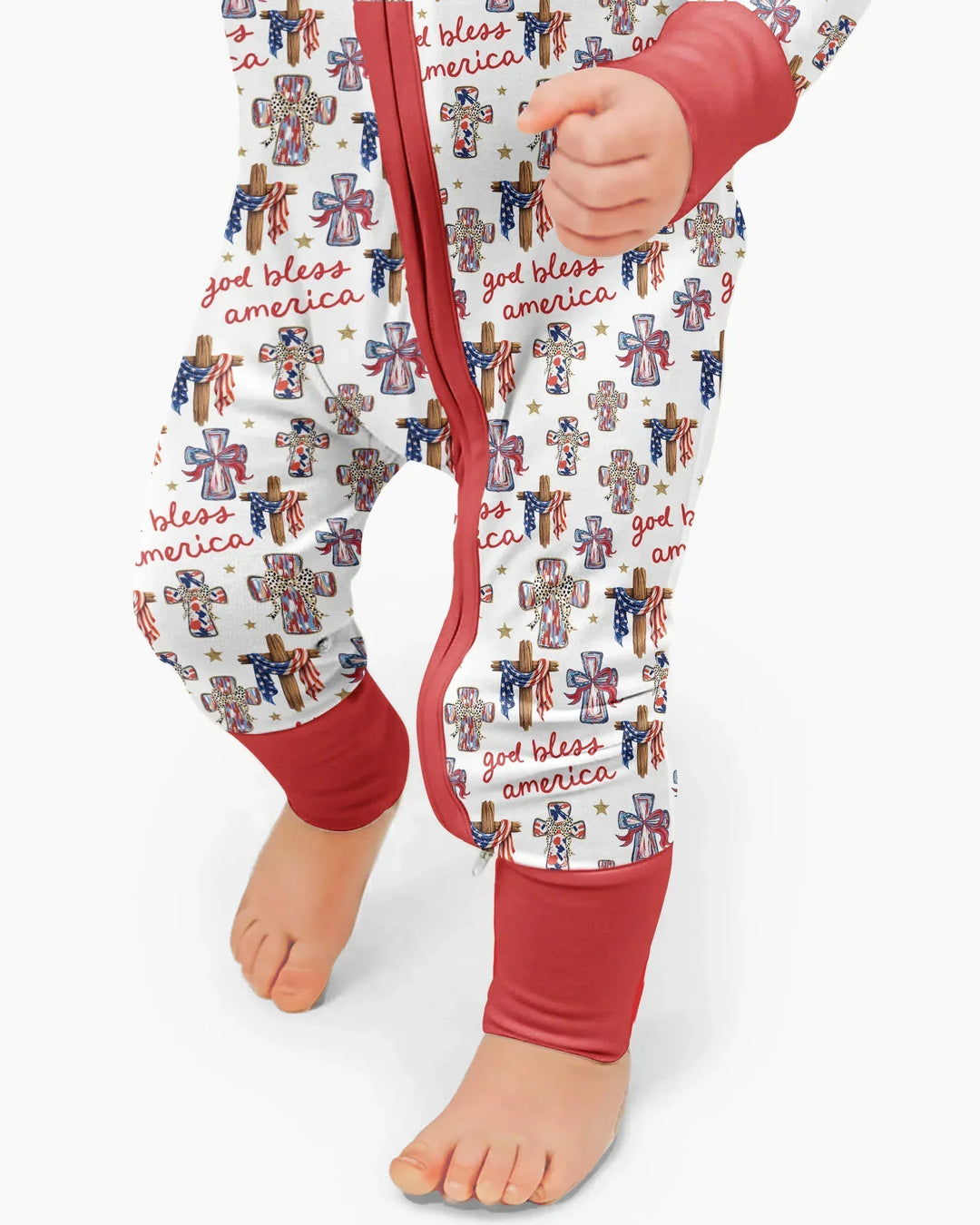 God Bless America Family Matching Bamboo Convertible Zippy