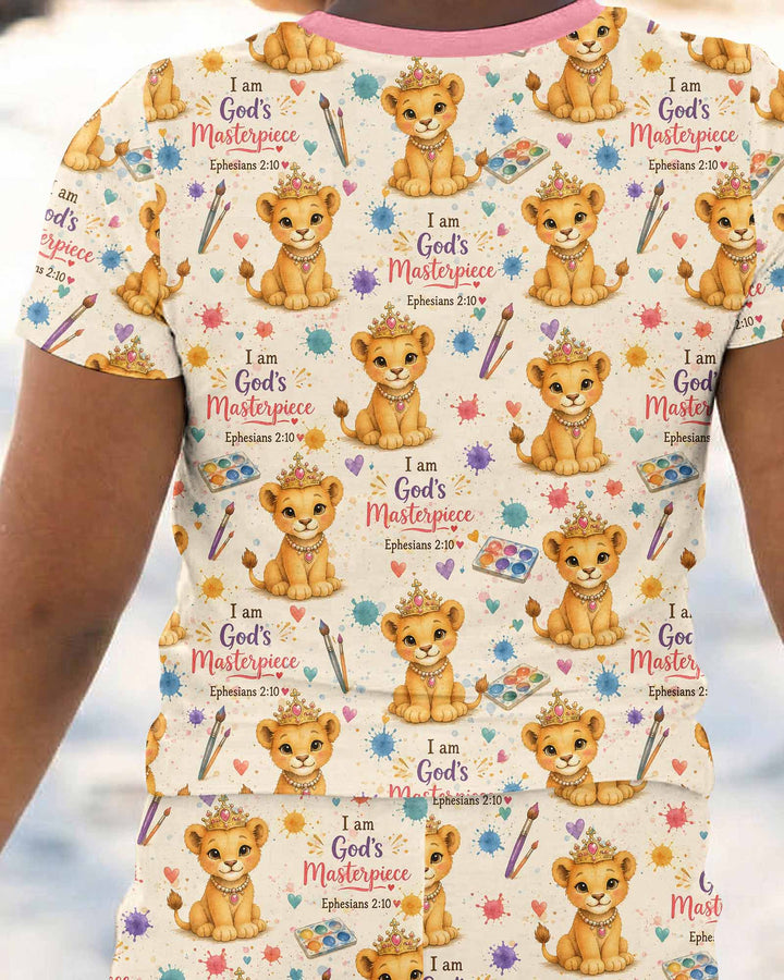 I Am God's Masterpiece Two Piece Short Sleeve Pajama Set