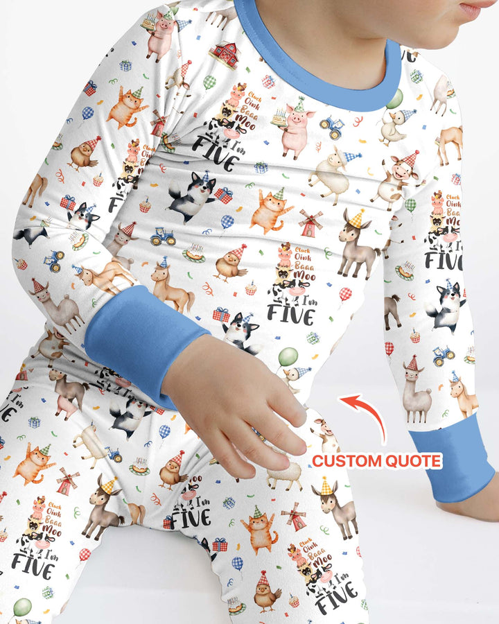 Conjunto de pijama de dos piezas de bambú con mangas largas, plantilla PERSONALIZADA