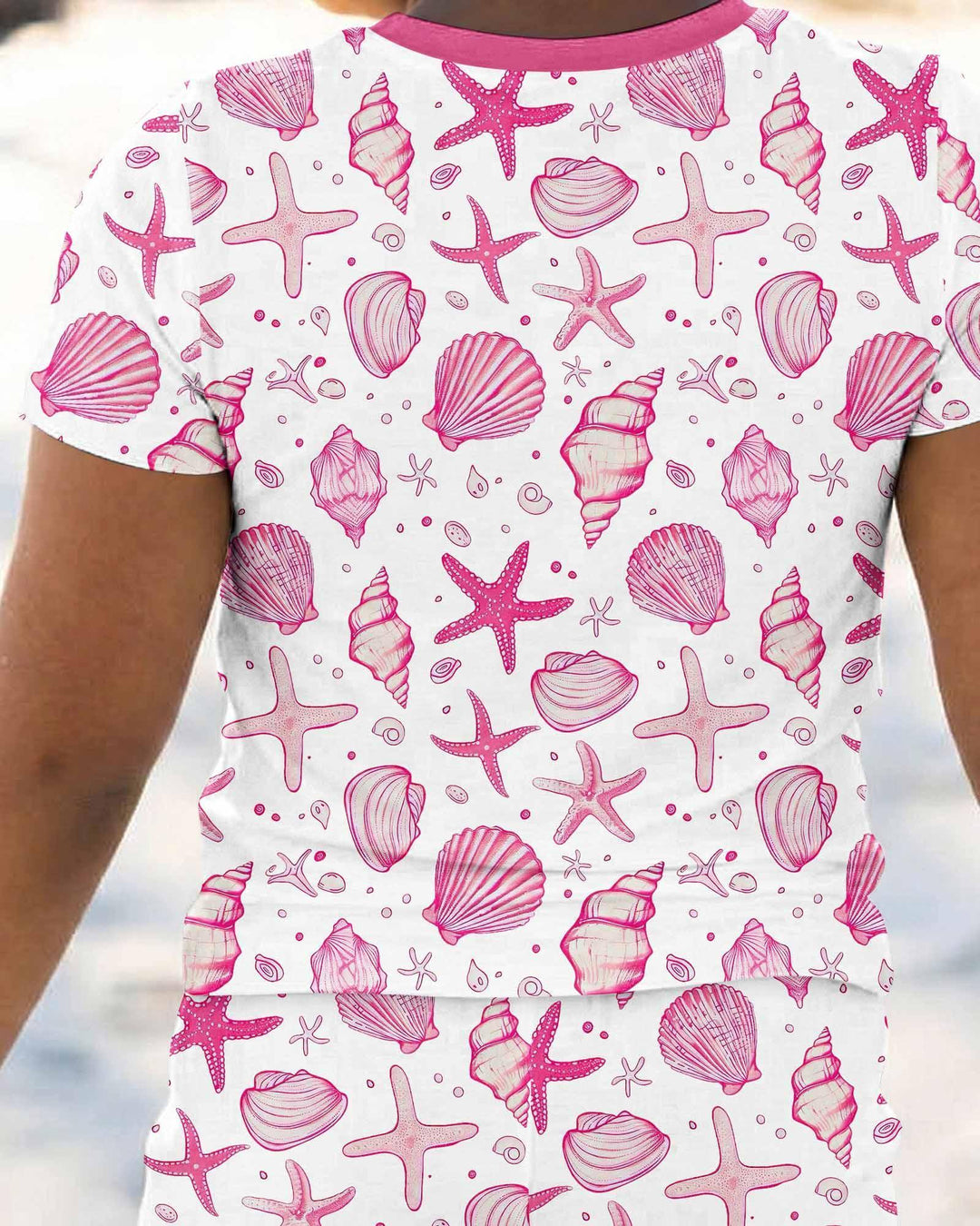 Coastal Charm Family Matching Bamboo Two Piece Short Sleeve Pajama Set