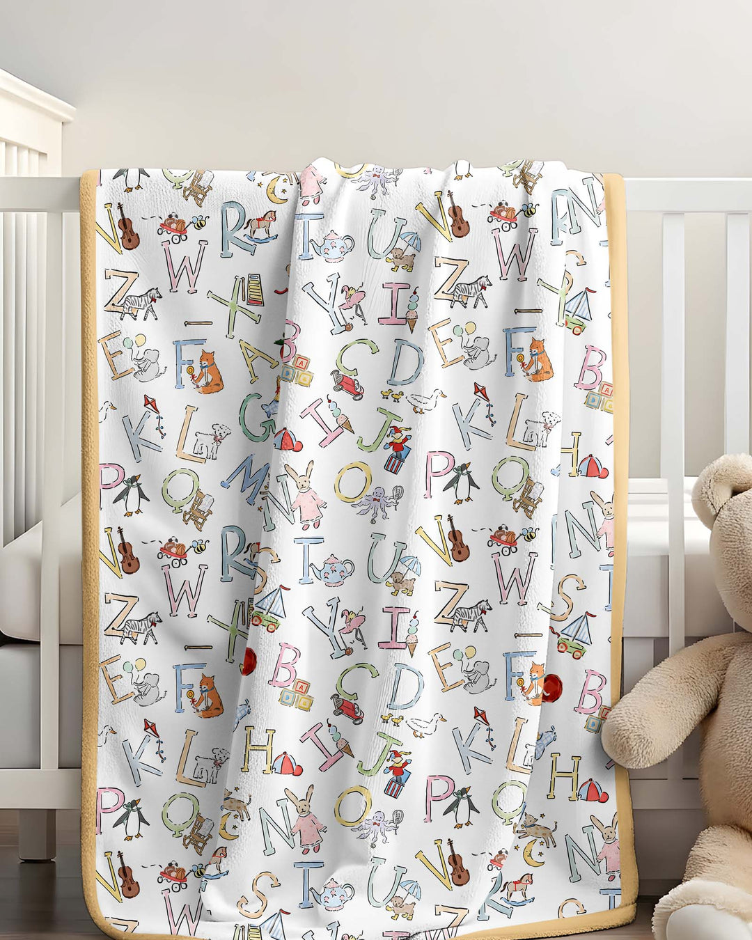 ABC Whimsy Bamboo Blanket