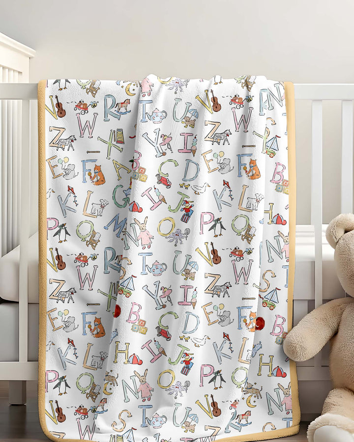 ABC Whimsy Bamboo Blanket