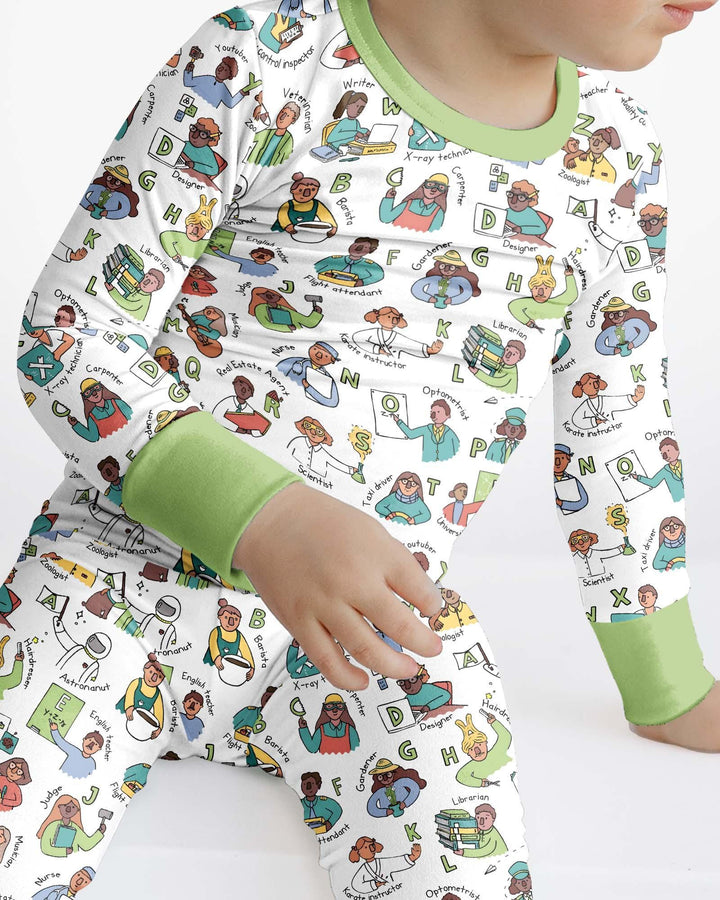 Conjunto de pijama de dos piezas de bambú de manga larga