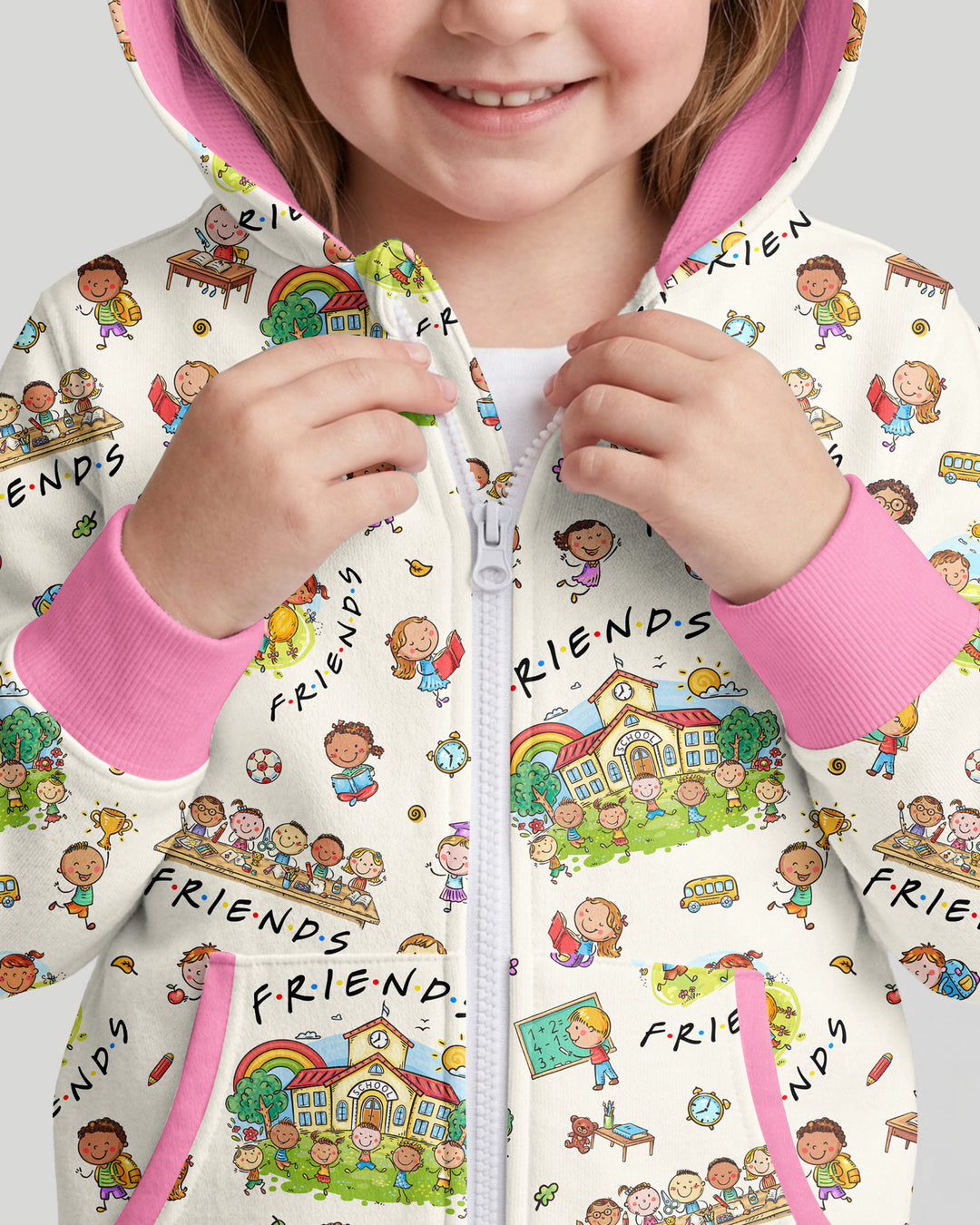 School Friends Forever Bamboo Zip Hoodie