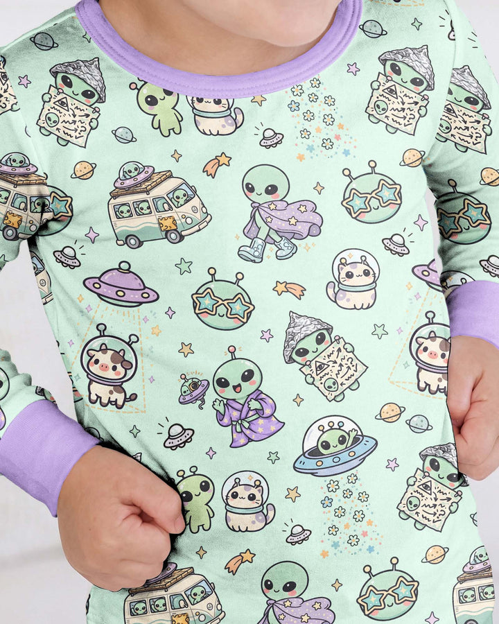 Little Alien Explorer Bamboo Two Piece Long Sleeve Pajama Set