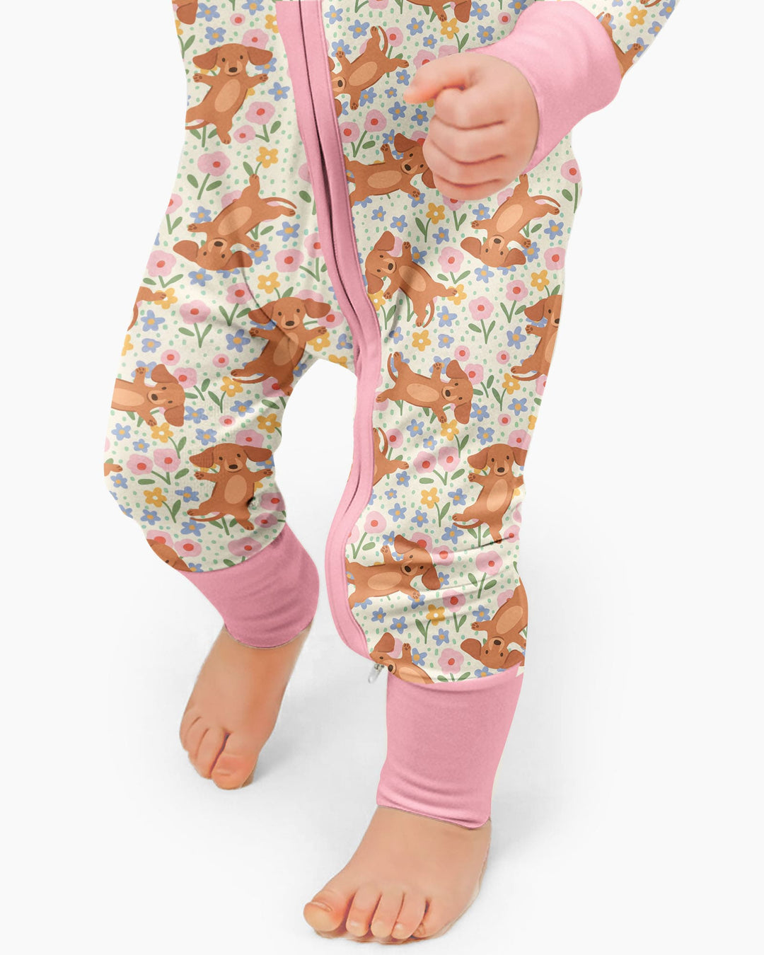 Dachshund Blooms Family Matching Bamboo Convertible Zippy