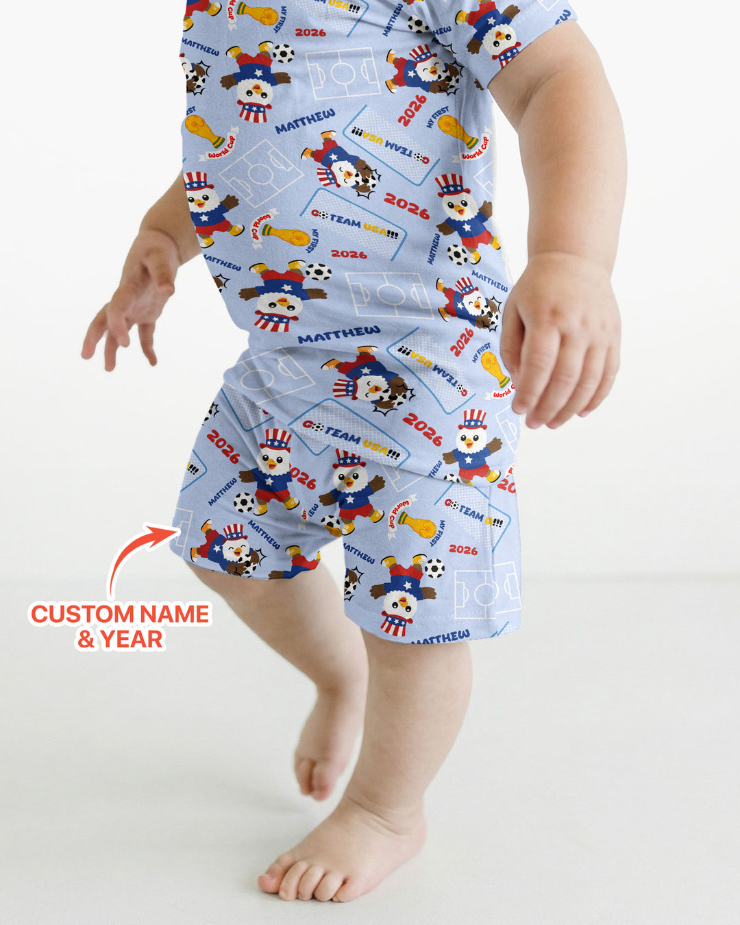 Pijama de bambú de dos piezas de manga corta con pantalón corto, plantilla personalizada