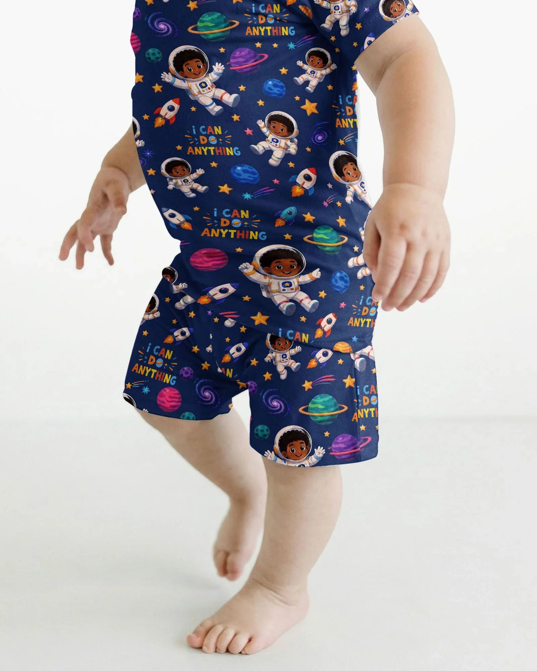 Conjunto de Pijama de Dos Piezas de Bambú con Mangas Cortas y Pantalones Cortos
