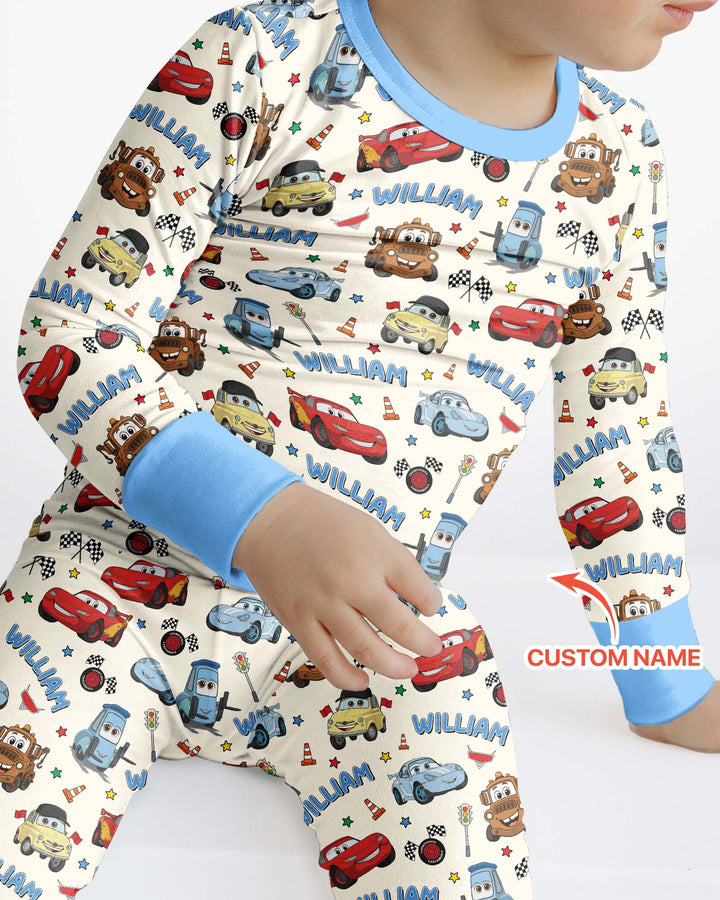 Car Movie Bamboo Two Piece Long Sleeve Pajama Set
