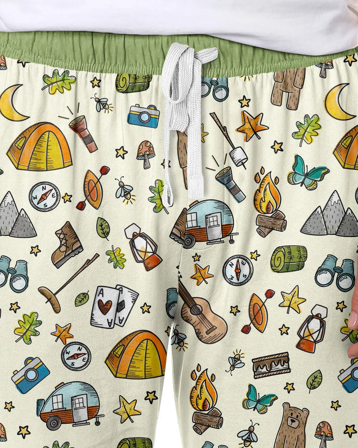 Pijama de Bambú para Hombre Love Camping a Juego Familiar