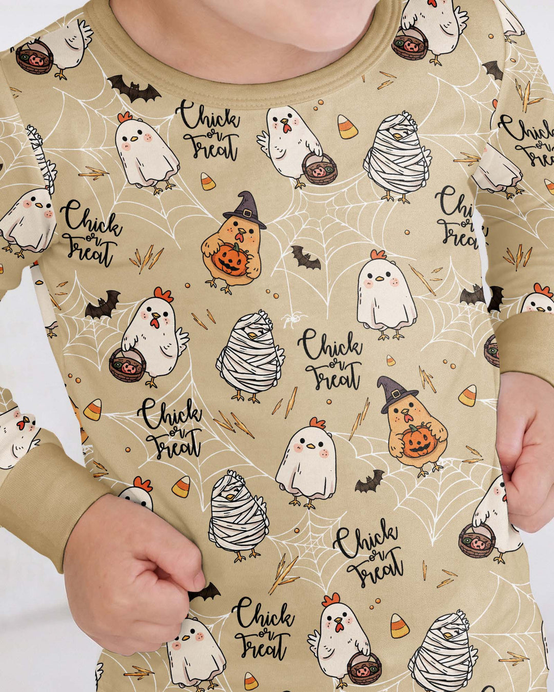 Chick Or Treat Bamboo Two Piece Long Sleeve Pajama Set