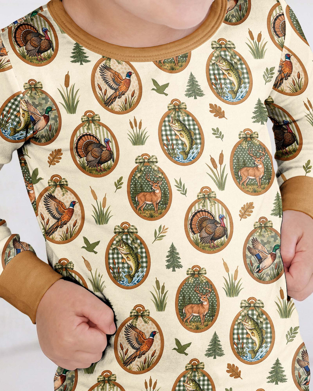Hunting Season Family Matching Bamboo Two Piece Long Sleeve Pajama Set