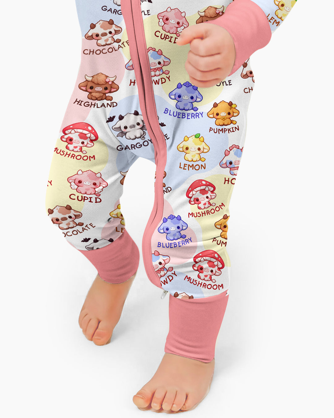 Kawaii Cow Bamboo Convertible Zippy