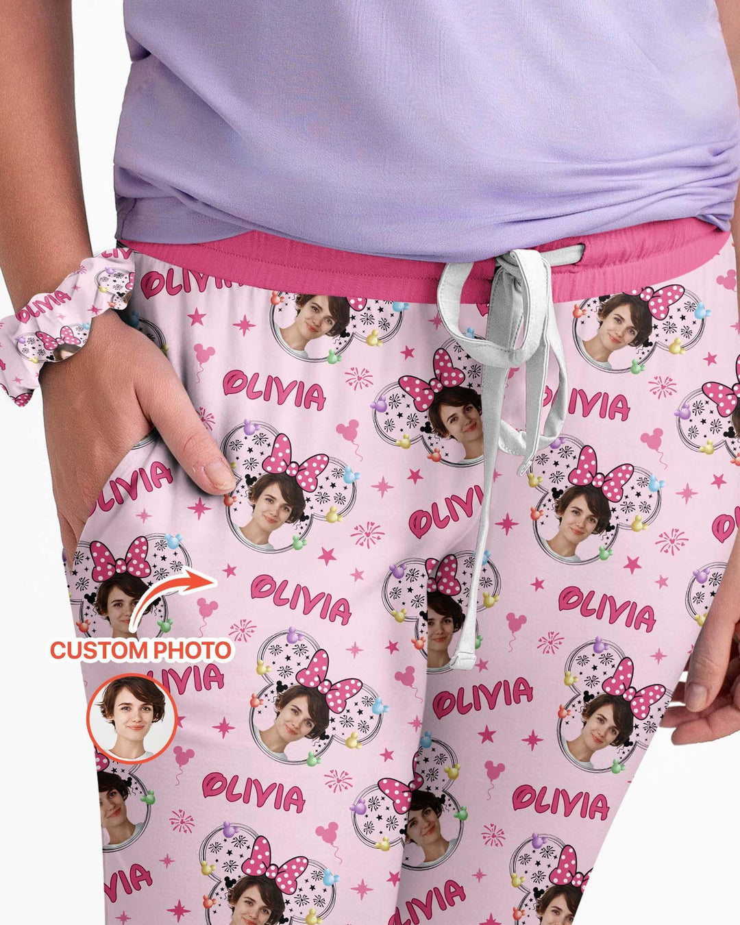 Custom Photo Little Princess Bamboo Women Pajama Set