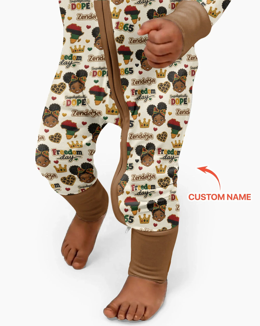 Custom Name Juneteenth Unapologetically Dope Bamboo Convertible Zippy