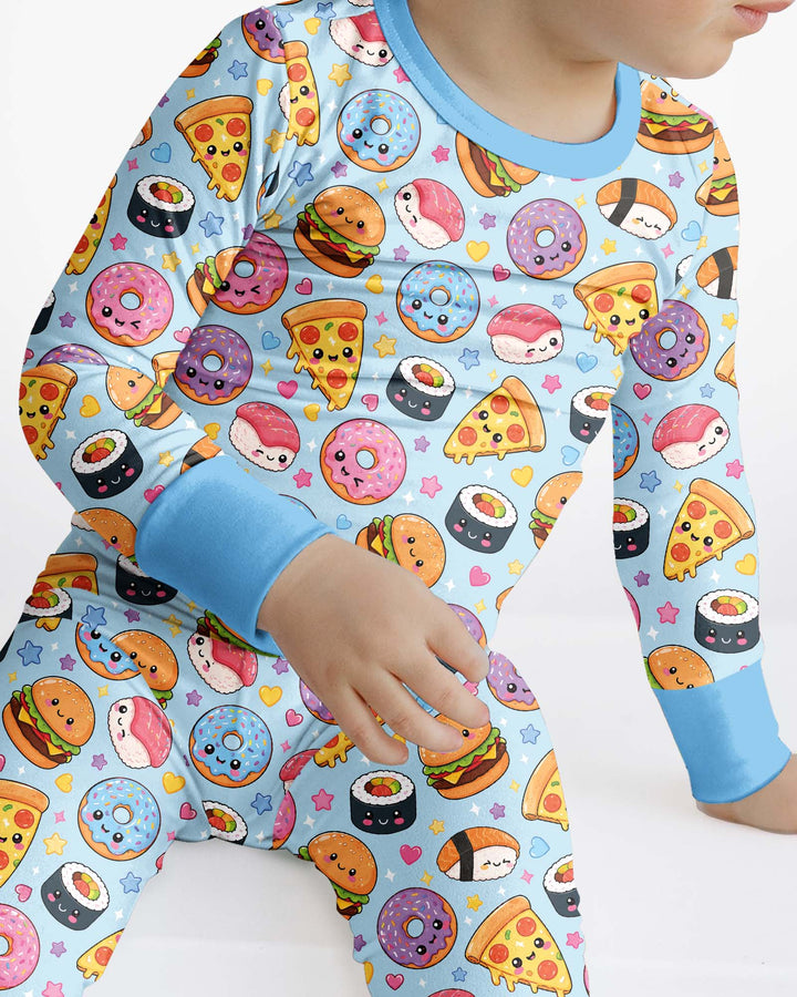 Conjunto de pijama de dos piezas de bambú con mangas largas, plantilla PERSONALIZADA