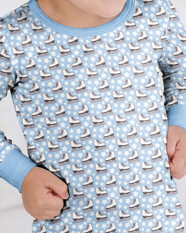 Ice Skating Bamboo Two Piece Long Sleeve Pajama Set