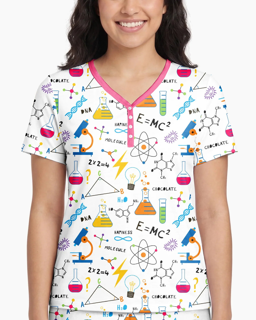 Science Explorer Family Matching Bamboo Women Short Sleeve Short Pajama Set