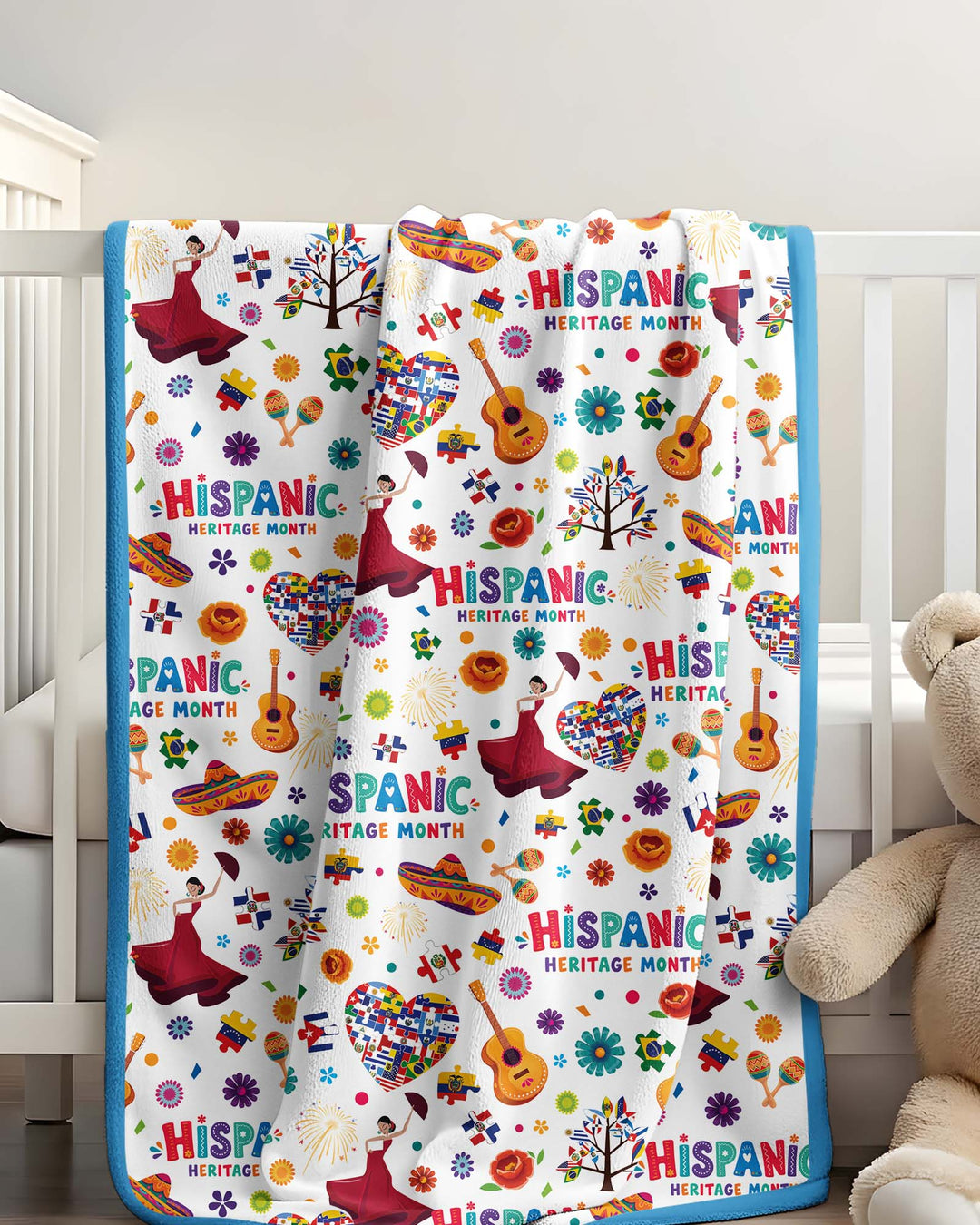 Fiesta Hispanic Heritage Month Bamboo Blanket