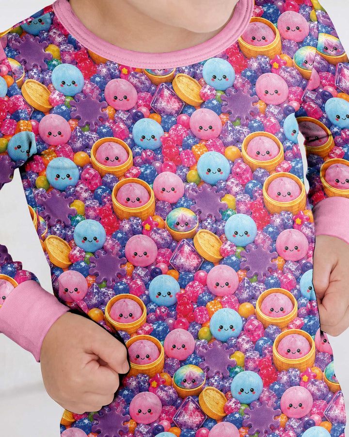 Conjunto de pijama de dos piezas de bambú con mangas largas, plantilla PERSONALIZADA