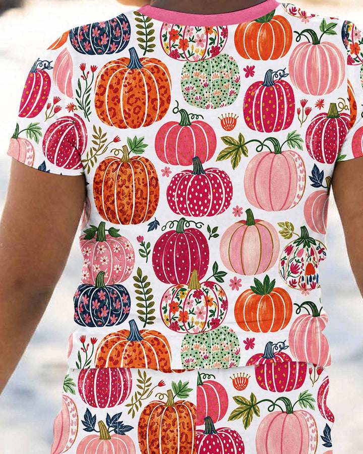 Conjunto de pijama de dos piezas de manga corta de bambú