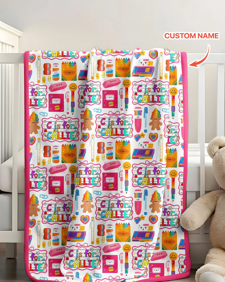 Custom Name Classroom Cuties Bamboo Blanket