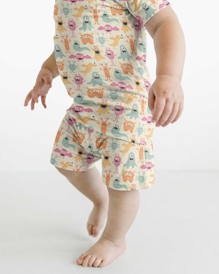 Monster Boo Bash Bamboo Two Piece Short Sleeve Shorts Pajama Set
