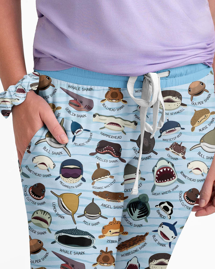 Shark Faces Bamboo Women Pajama Set
