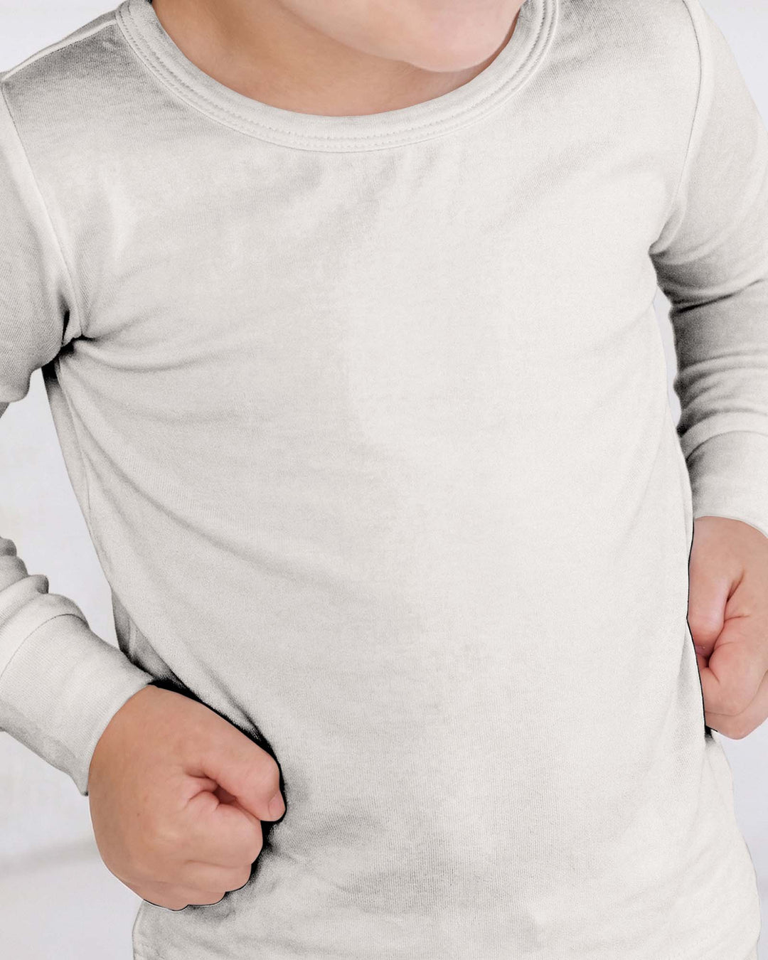 Conjunto de pijama de dos piezas de bambú en blanco antiguo