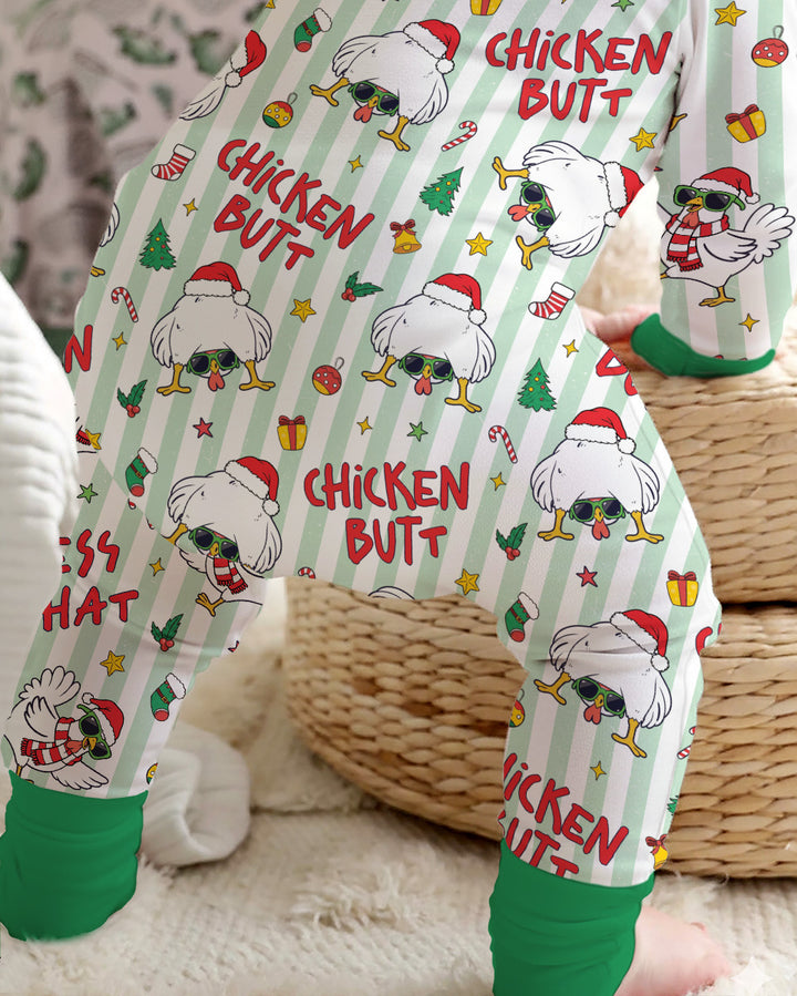 Guess What Chicken Butt Christmas Bamboo Convertible Zippy