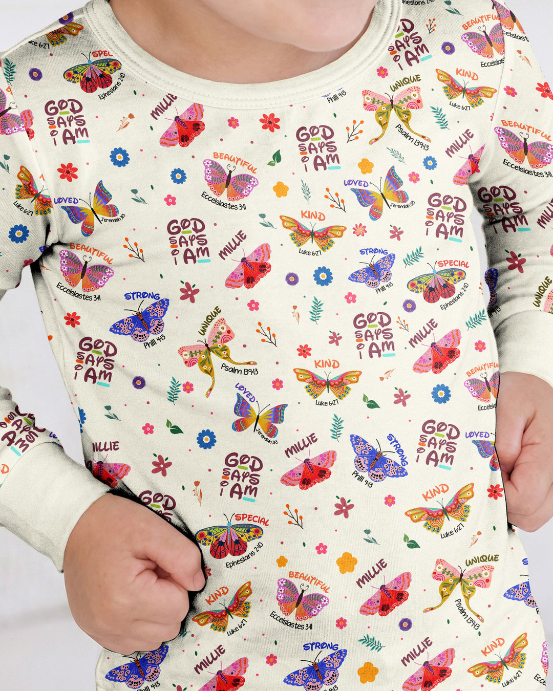 Zweiteiliges Langarm-Pyjama-Set mit Sommerfrüchten