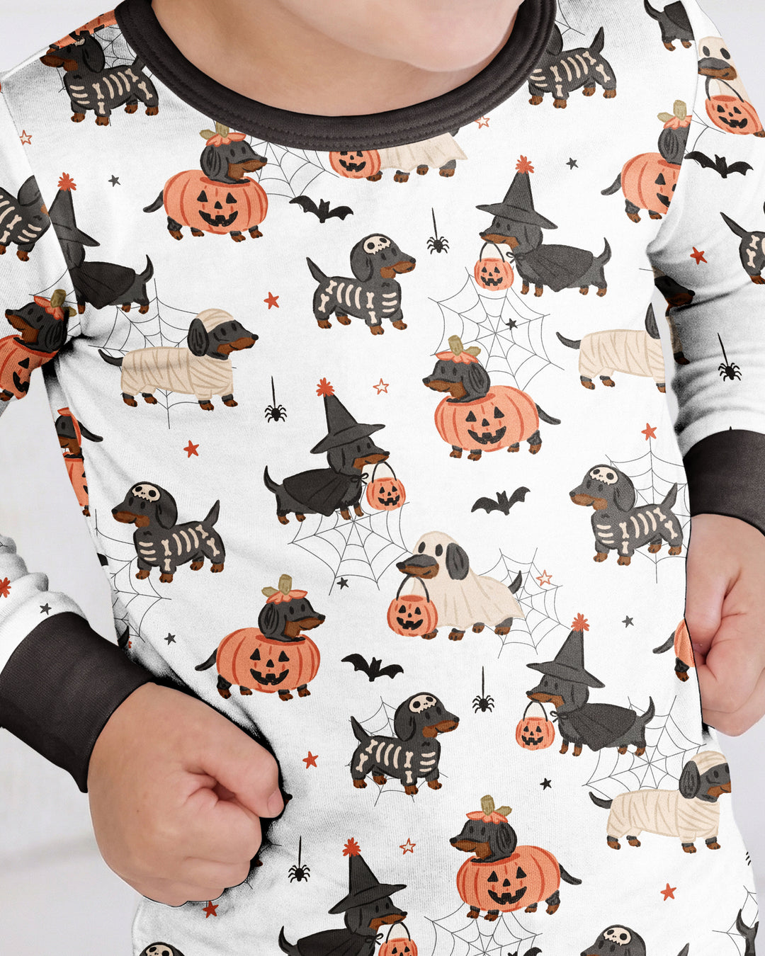 Howl-O-Weenie Dachshund Two Piece Long Sleeve Pajama Set