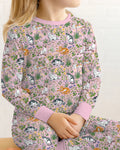 Zweiteiliges Langarm-Pyjama-Set mit Sommerfrüchten
