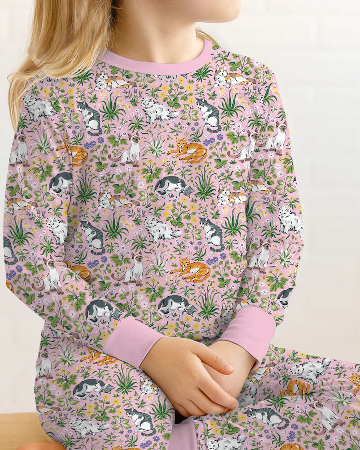 Zweiteiliges Langarm-Pyjama-Set mit Sommerfrüchten