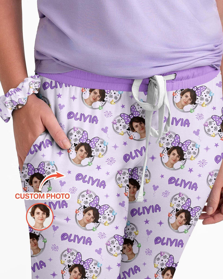 Custom Photo Little Princess Bamboo Women Pajama Set