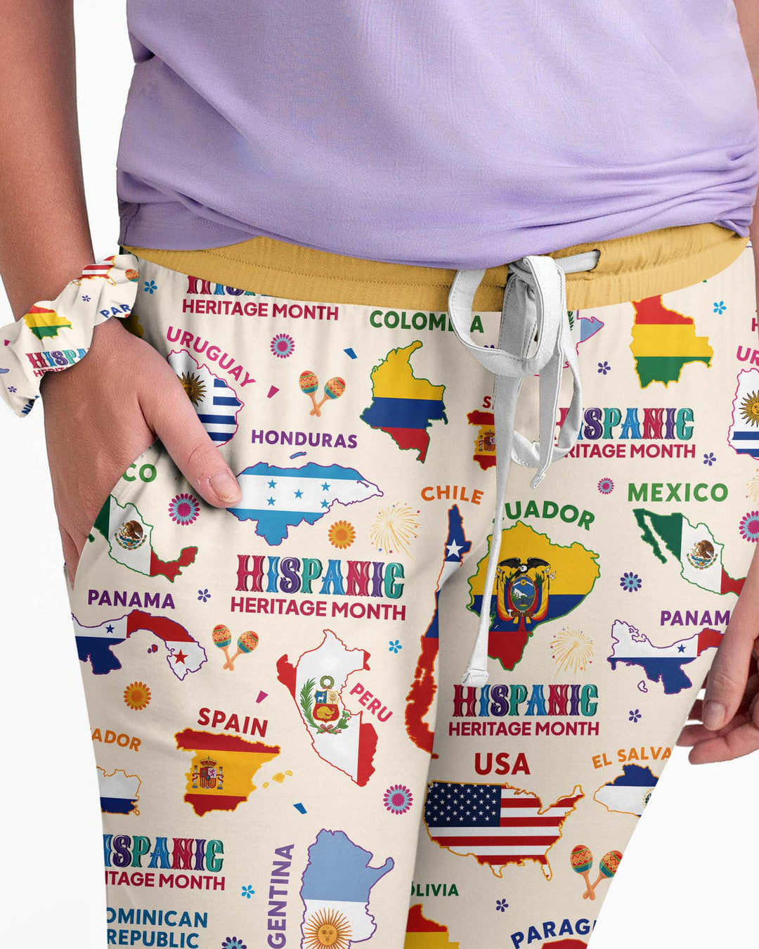 Hispanic Heritage Month Country Flags Bamboo Women Pajama Set