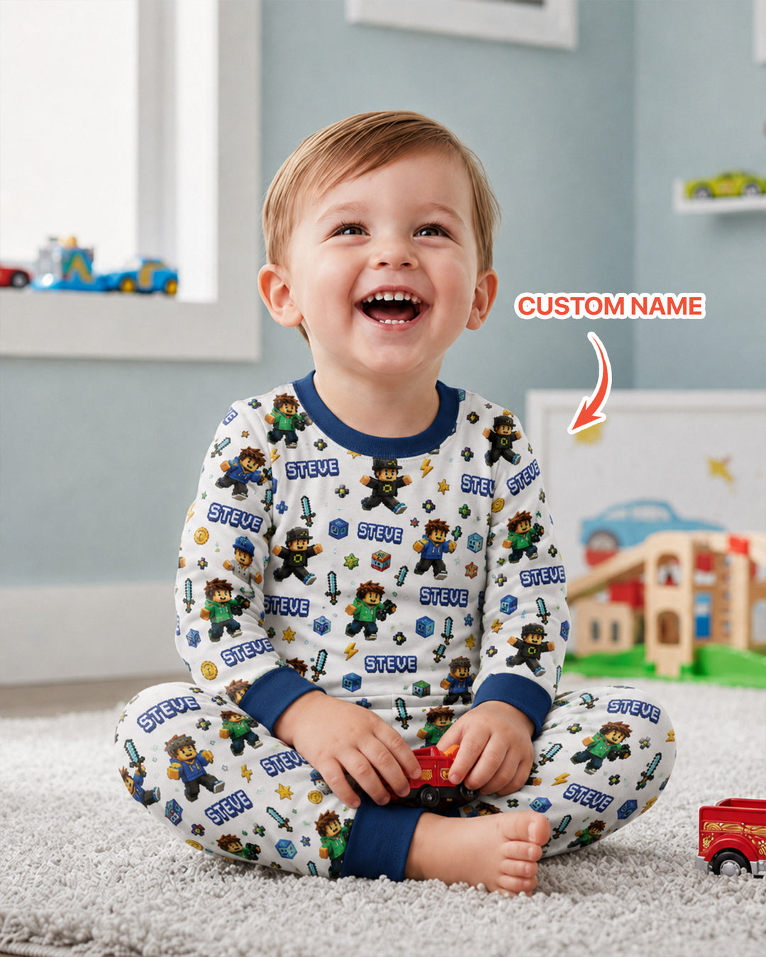 Playing Game With Me Bamboo Two Piece Long Sleeve Pajama Set