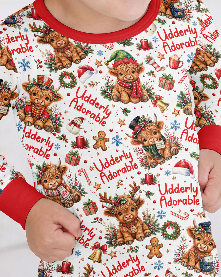 Udderly Adorable Bamboo Two Piece Long Sleeve Pajama Set