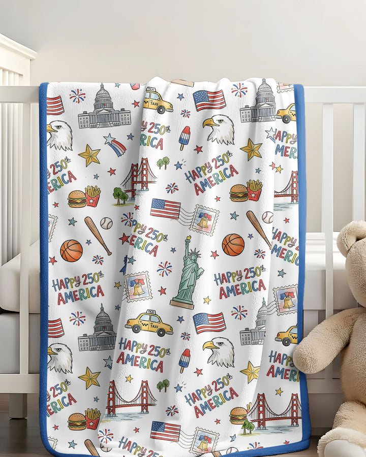 America 250 Celebration Bamboo Blanket
