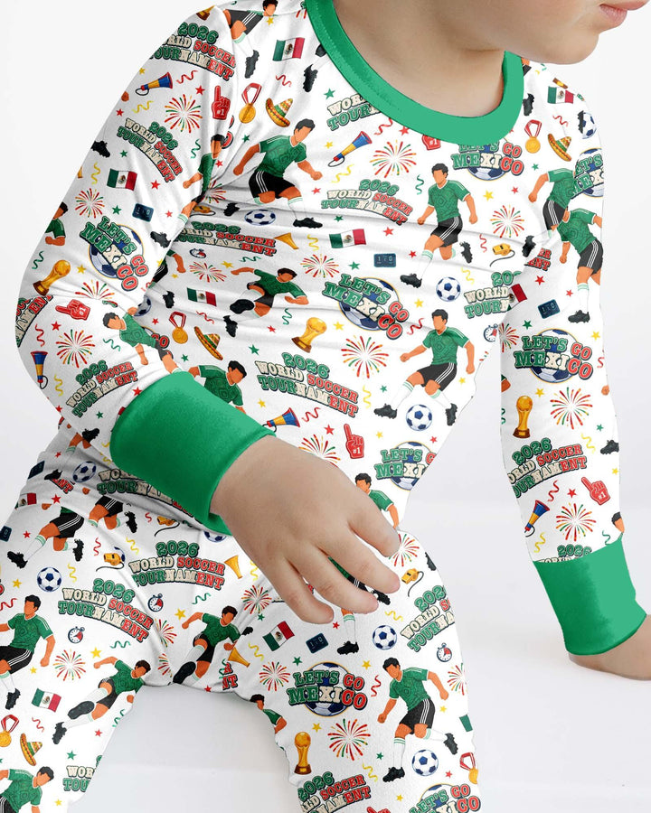 Conjunto de pijama de dos piezas de bambú con mangas largas, plantilla PERSONALIZADA