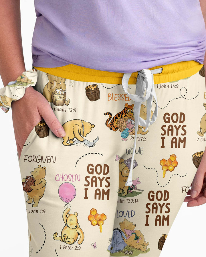 God Says I Am – Little Blessings Bamboo Women Pajama Set