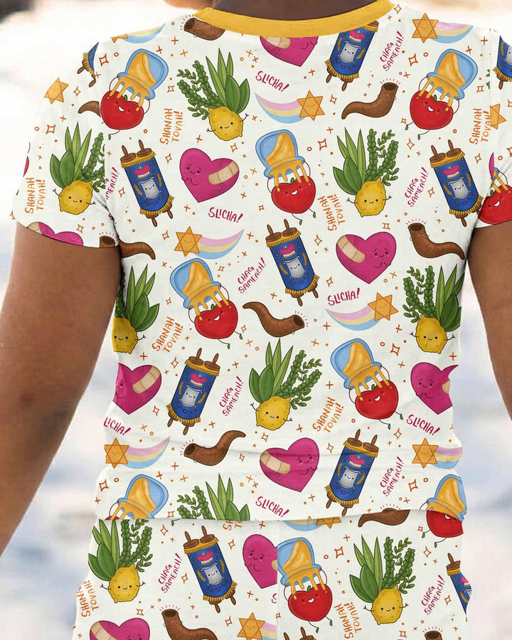 Jewish High Holidays Bamboo Two Piece Short Sleeve Pajama Set