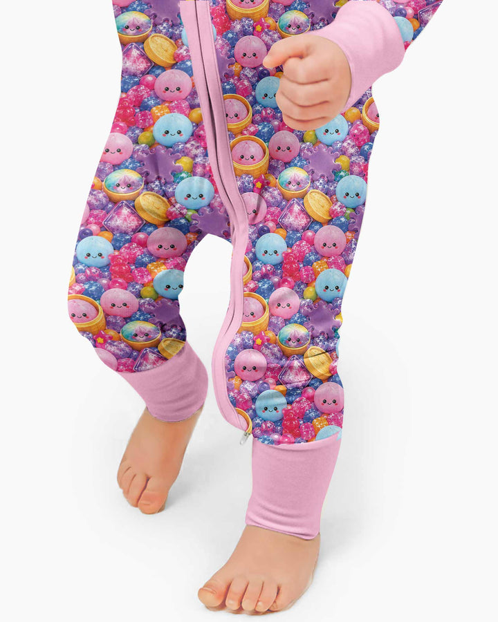 Rainbow Glitter Dumplings Bamboo Convertible Zippy