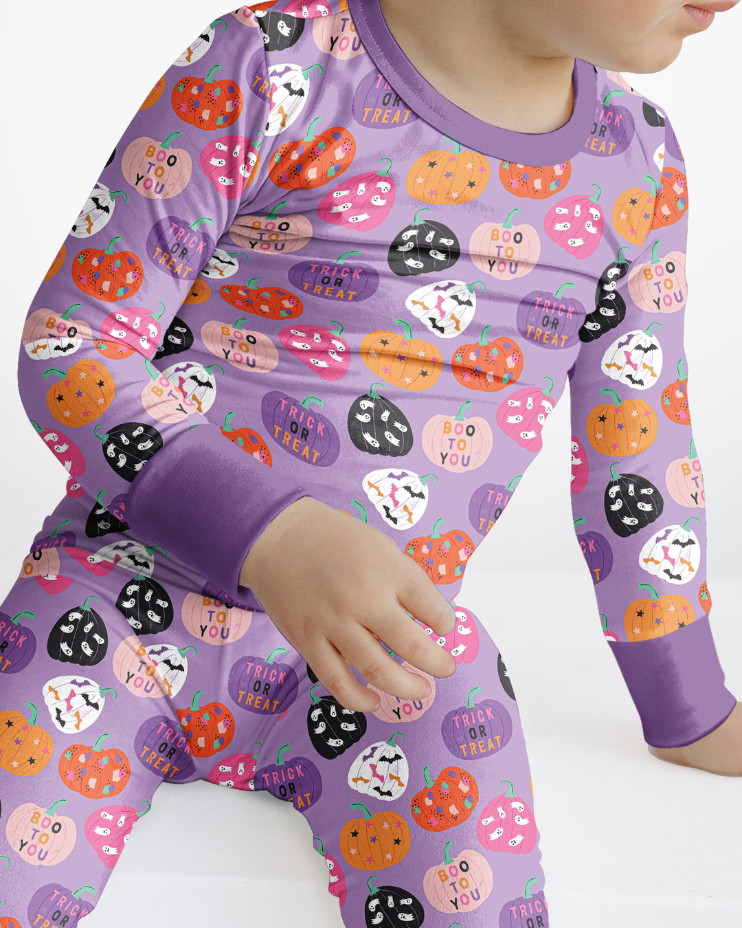 Boo Pumpkin Season Bamboo Two Piece Long Sleeve Pajama Set