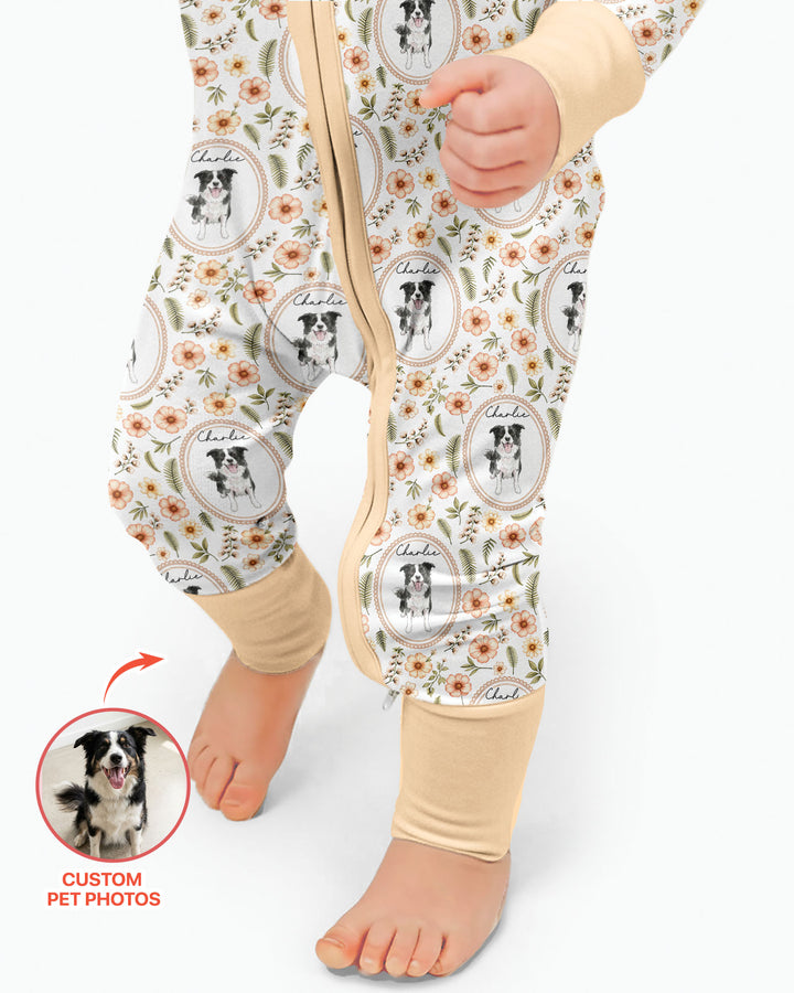 Custom Pet Photo Flower Garden Bamboo Convertible Zippy