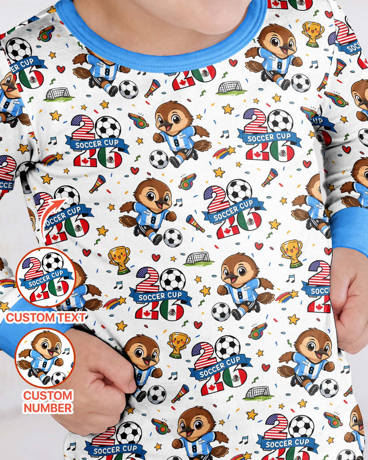 Conjunto de pijama de dos piezas de bambú con mangas largas, plantilla PERSONALIZADA