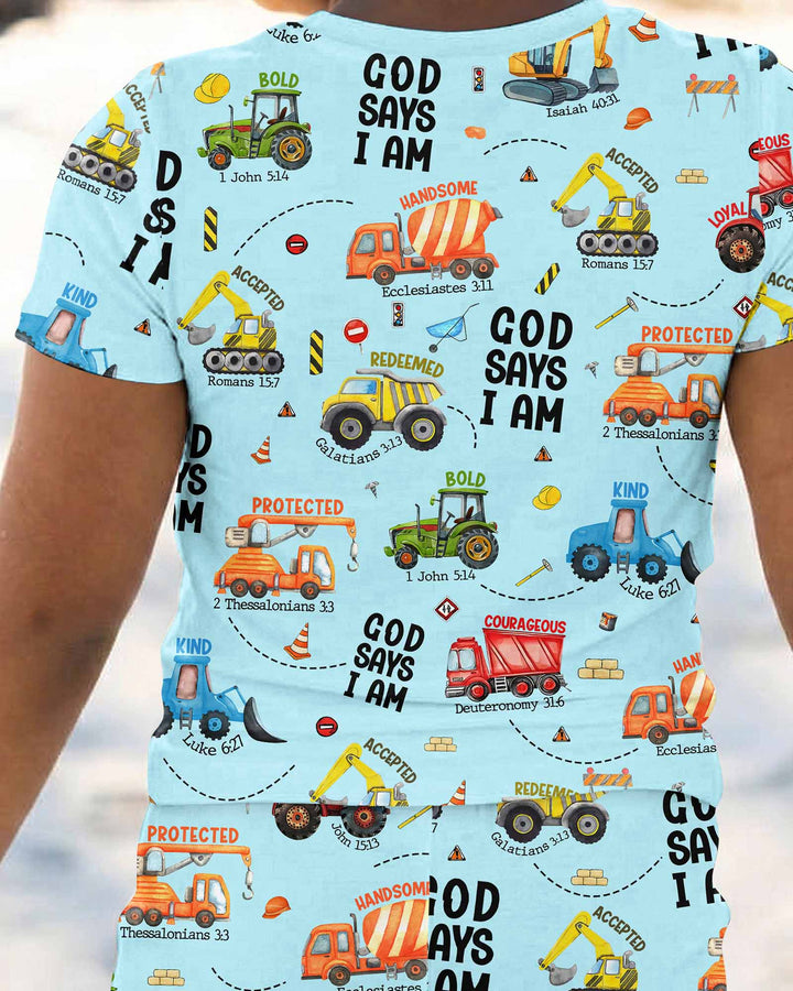 God Says I Am Bamboo Two Piece Short Sleeve Pajama Set